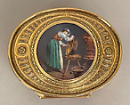 Snuffbox with kitchen scenes, Gold, enamel, French, Paris