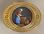 Snuffbox with kitchen scenes, Gold, enamel, French, Paris