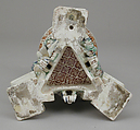 Salt, Lead-glazed earthenware inlaid with slip, with molded ornament, French, Saint-Porchaire or Paris