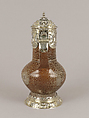 Jug, John Eydes, Stoneware, silver gilt, British, Exeter