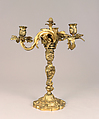 Pair of three-light candelabra, Gilt bronze, French