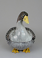 Tureen in the form of a goose (one of a pair), Faience (tin-glazed earthenware), German, Strasbourg