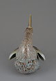 Tureen in the form of a woodcock, Tin-glazed earthenware, German, Höchst