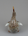 Tureen in the form of a woodcock, Tin-glazed earthenware, German, Höchst