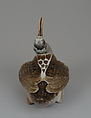 Tureen in the form of a woodcock, Tin-glazed earthenware, German, Höchst