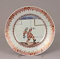 Plate, Hard-paste porcelain, Chinese, for Dutch market