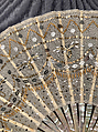 Fan, Silk, metal paillettes, mother-of-pearl, bone, brass, French