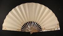 Fan, J. Donzel fils, Gouache on parchment; shell, French