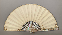 Fan, J. Donzel fils, Gouache on parchment; shell, French
