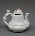Teapot, Faience (tin-glazed earthenware), German, Dresden
