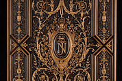 Book or album cover, Henry-Auguste Fourdinois (French, 1830–1907), Ebony and boxwood, pear and other fruitwoods, French, Paris