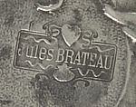 Tray, Jules-Paul Brateau (French, 1844–1923), Pewter, French