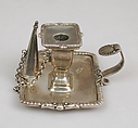 Chamber candlestick or taperstick, John Ash I, Silver, British, London