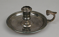 Chamber candlestick, Thomas Folkingham, Silver, British, London