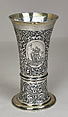 Footed beaker, Jeremias Jekel (master 1618, died 1667), Silver, partly gilded, Hungarian, Brassó