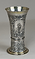 Footed beaker, Jeremias Jekel (master 1618, died 1667), Silver, partly gilded, Hungarian, Brassó