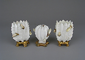 Miniature Vase in the form of cactus or succulent, Moore Brothers (British, 1870–1905), Bone china with enamel decoration and gilding, British, Longton