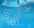 Fan-shape 'Persian' bottle with handles (one of a pair), Minton(s) (British, Stoke-on-Trent, 1793–present), Lead-glazed earthenware, British, Stoke-on-Trent, Staffordshire