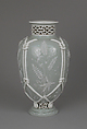 Vase with rope and wheat decoration, Minton(s) (British, Stoke-on-Trent, 1793–present), Bone china, British, Stoke-on-Trent, Staffordshire