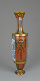 Elongated amphora shaped vase in pastel shades, Minton(s) (British, Stoke-on-Trent, 1793–present), Porcelain, decorated with pâte-sur-pâte technique, British, Stoke-on-Trent, Staffordshire