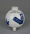 Miniature orb vase in blue and white, Worcester factory (British, 1751–2008), Earthenware, British, Worcester