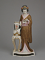 Figure of Japanese woman, James Hadley (British, 1837–1903), Bone china (