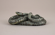 Snake, Saint-Honoré-les-Bains (French, ca. 1820–1914), Glazed earthenware, French, possibly St. Honoré-les-Bains