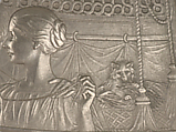 Relief moulded metal plaque for sewing box, Frédéric Charles Victor de Vernon (French, Paris 1858–1912 Paris), Electrotype: nickel over copper, French