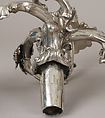 Pair of royal German silver four-light candelabra, Christian Heinrich Ingermann (German, 1713–1778), Cast, chased and engraved silver, German, Dresden