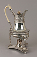 Coffee Pot on Stand (part of a service), Digby Scott (active 1802–1807), Silver; ivory, British, London