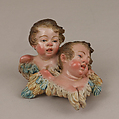 Double putti, Polychromed terracotta, Italian, Naples