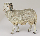 Standing sheep, Polychromed terracotta, Italian, Naples
