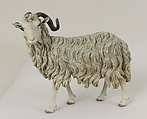 Standing sheep, Polychromed terracotta, Italian, Naples