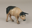 Pig, Polychromed terracotta, Italian, Naples