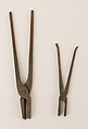 Two pairs of tongs, Iron, Italian, Naples