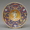 Dish (one of a pair), Style of Maestro Giorgio Andreoli (Italian (Gubbio), active first half of 16th century), Maiolica (tin-glazed earthenware), lustered, Italian, Gubbio