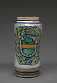Storage Jar (Albarello), Maiolica (tin-glazed earthenware), Italian or French