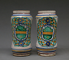 Storage Jar (Albarello), Maiolica (tin-glazed earthenware), Italian or French