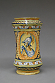 Albarello, Possibly by Vincenzo di Marco, Maiolica (tin-glazed earthenware), Italian, Sicily or Faenza