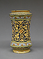 Albarello, Possibly by Vincenzo di Marco, Maiolica (tin-glazed earthenware), Italian, Sicily or Faenza