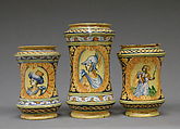 Albarello, Probably by Vincenzo di Marco, Maiolica (tin-glazed earthenware), Italian, Sicily or Faenza