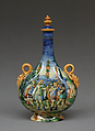 Pilgrim bottle, Workshop of Orazio Fontana (Italian, Urbino, ca. 1510–1576), Maiolica (tin-glazed earthenware), Italian, Urbino