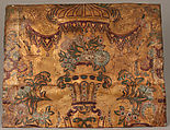Wall hanging fragment, After a composition by Daniel Marot the Elder (French, Paris 1661–1752 The Hague), Leather, embossed, 