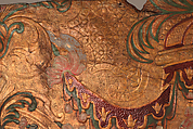 Wall hanging fragment, After a composition by Daniel Marot the Elder (French, Paris 1661–1752 The Hague), Leather, embossed, 