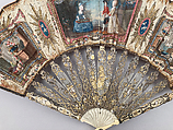Fan, Ivory, silk, mother-of-pearl, French