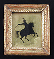 Napoleon on horseback, Verre églomisé, French