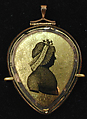 Locket, Hartmann (active Mitau), Verre églomisé, Russian, Mitau