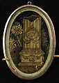 Pendant, Verre églomisé, probably Russian