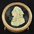 Box with portrait of Jean Paul Marat, Verre églomisé, pasteboard, French