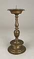 Pricket candlestick, Brass, Flemish or Italian